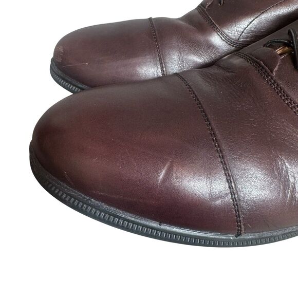 Carets FER Oxblood Oxford Cap Toe Dress Shoes Size 13 EE Leather Barefoot Luxury